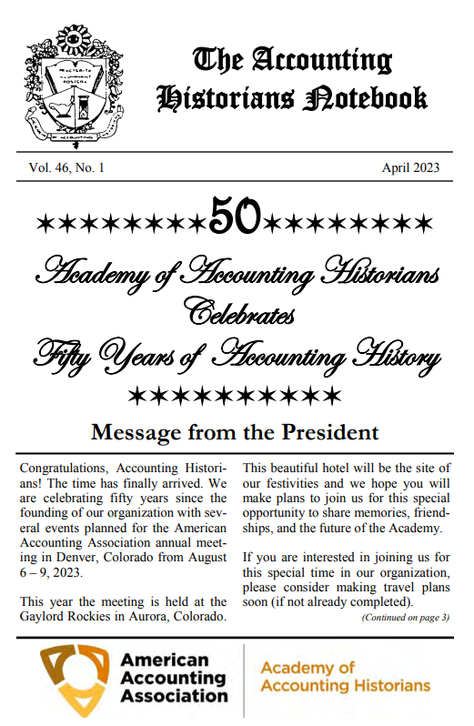 History American Accounting Association